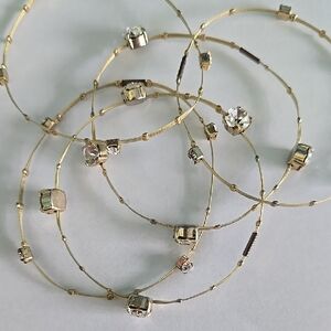 Elegant Gold and Silver Women's Bangles.LOVE bracelet By Seasonal Whispers